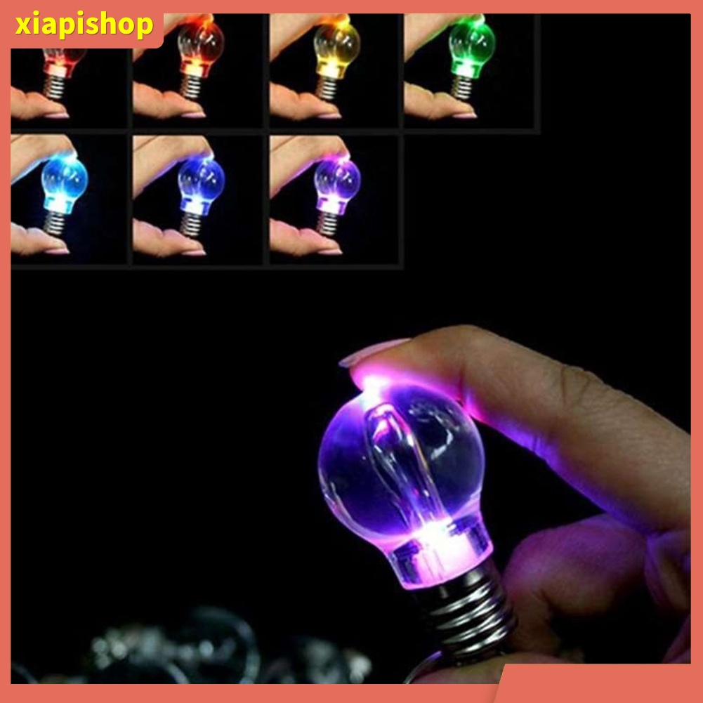 XIAPI+ Móc khóa hình bóng đèn LED đổi màu sáng tạo
