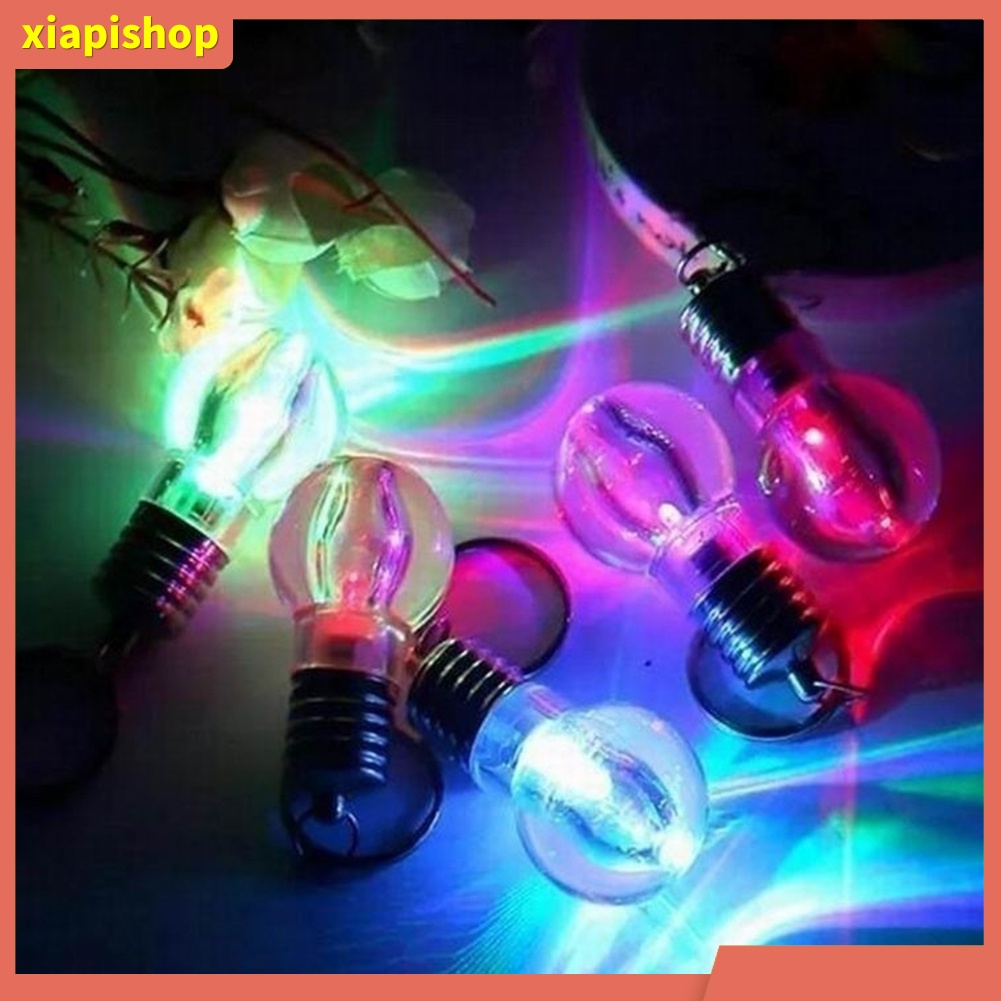 XIAPI+ Móc khóa hình bóng đèn LED đổi màu sáng tạo