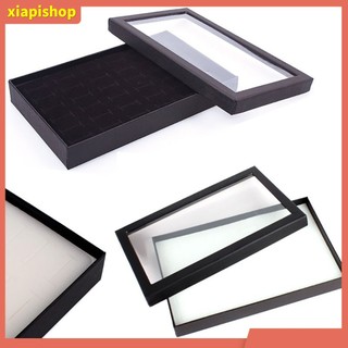 XIAPI+ Hộp 36 ngăn trưng bày khuyên tai/trang sức mặt trong suốt tiện dụng R17
