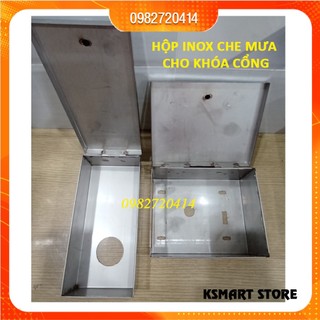 Hộp inox che mưa khóa cổng