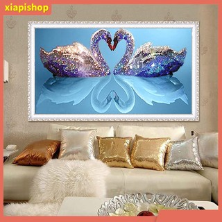 XIAPI+ Tranh đính đá 5D hình thiên nga độc đáo xinh xắn tự hoàn thành tại nhà