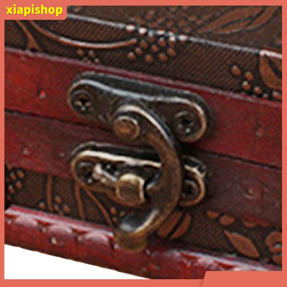XIAPI+ Hộp gỗ đựng trang sức nhỏ phong cách cổ điển chất lượng cao