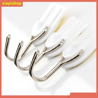 XIAPI+ Bộ 6 cái móc treo đồ dán tường bằng nhựa & thép không gỉ W15