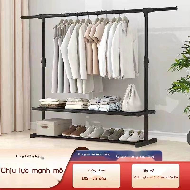 Móc treo quần áo đơn giản tầng gấp phòng ngủ 1 cực trong nhà ban công phơi đồ gia đình