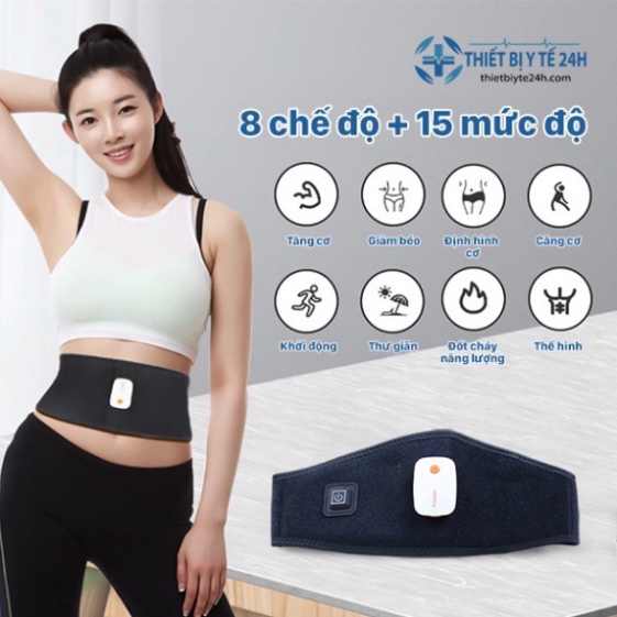 Đai massage bụng Fitness 1102, đai rung giảm mỡ bụng, hỗ trợ giảm mỡ bụng, thon bụng, máy mát xa thư giãn