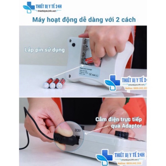 Máy massage xung điện trị liệu SYK-308B , máy mát xa xung điện 20 cường độ massage