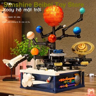 🔥 Có hàng tồn kho 🌟Tương thích LEGO Rotary Solar System Planetar Mô hình khối cho học sinh tiểu học Puzzle Stitchbond