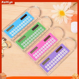 <Kaitlyn> Thước kẻ kiêm máy tính bỏ túi sử dụng năng lượng mặt trời mini trong suốt tiện lợi