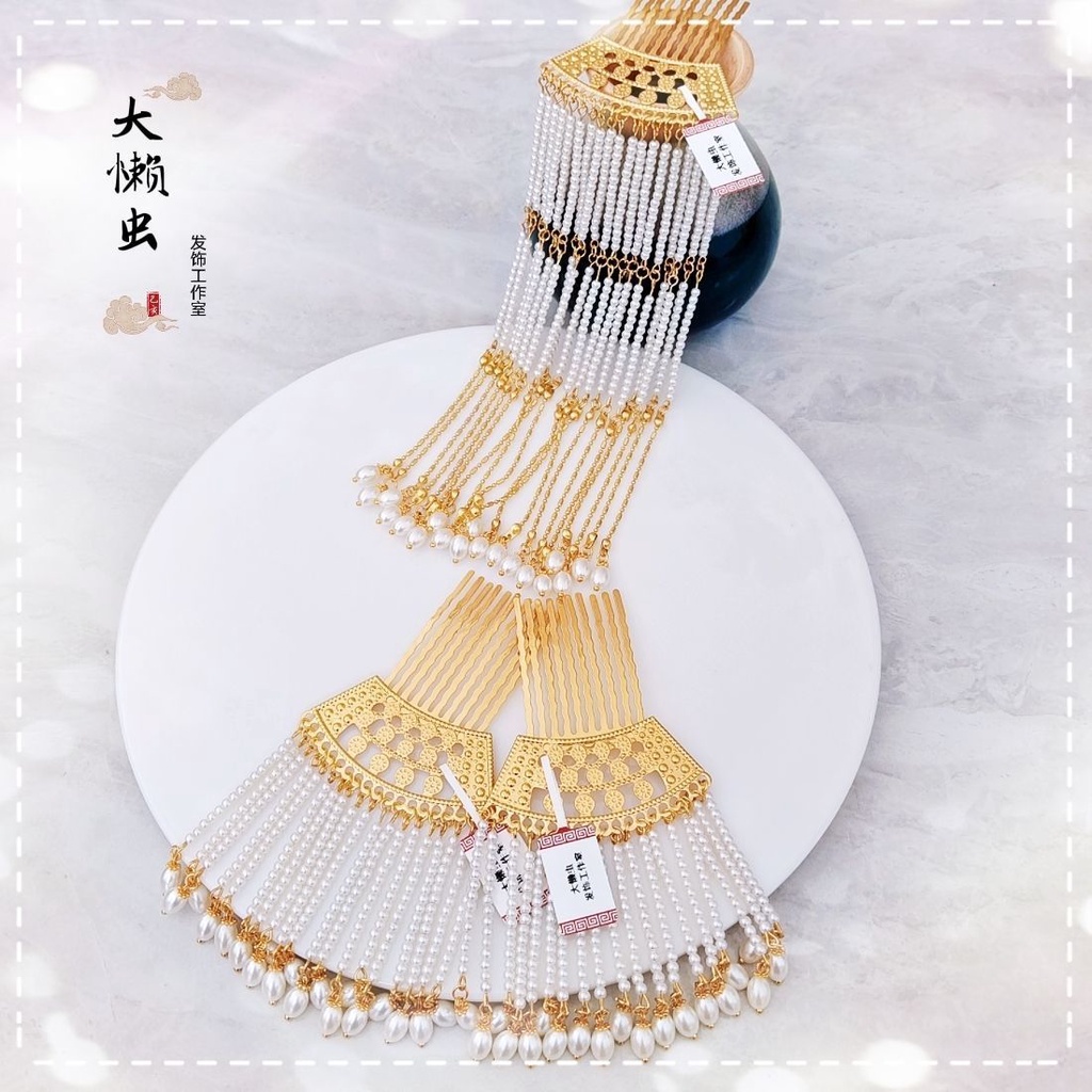 Trâm Cài Tóc Tua Rua Phong Cách Hanfu Cổ Điển Cho Cô Dâu