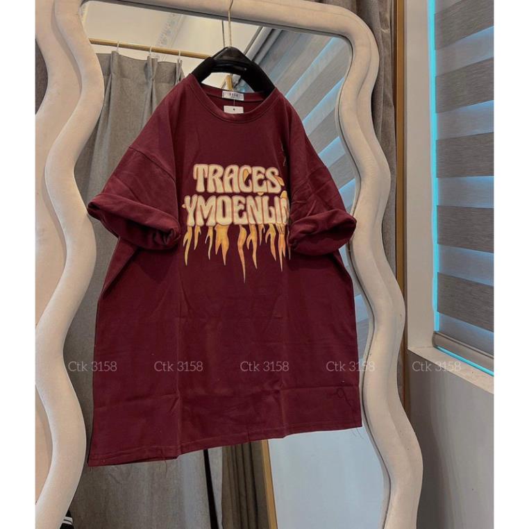 Áo Thun Form Rộng 3158 Cotton Khô Nam Nữ Unisex TRACES Chảy