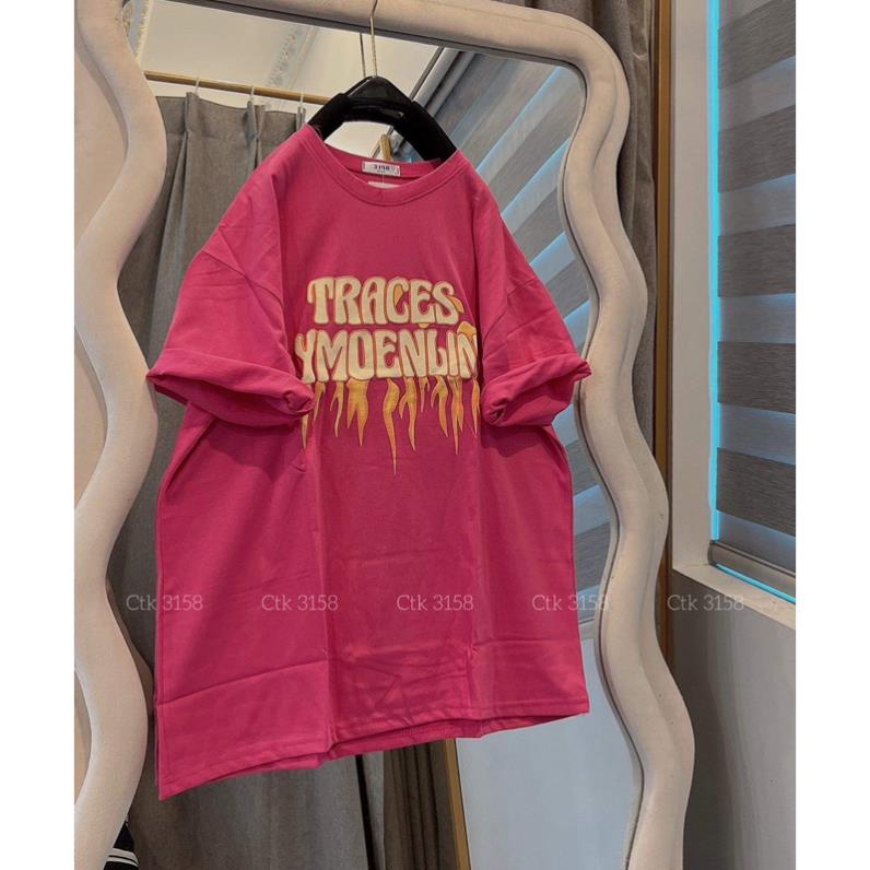 Áo Thun Form Rộng 3158 Cotton Khô Nam Nữ Unisex TRACES Chảy