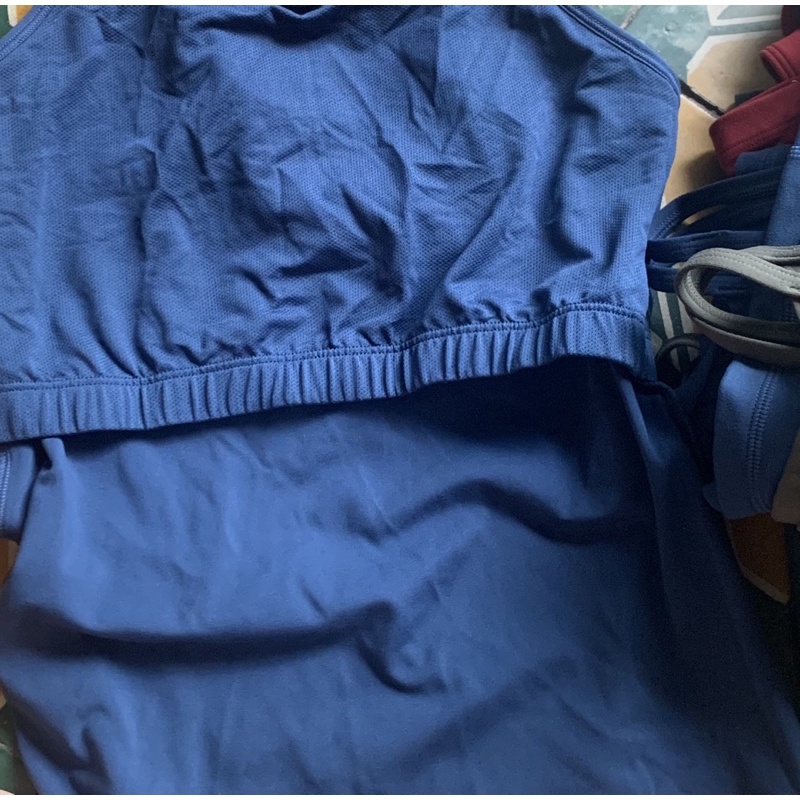 Áo tank tập yoga đan dây lưng có lót EY size XS 40-45kg