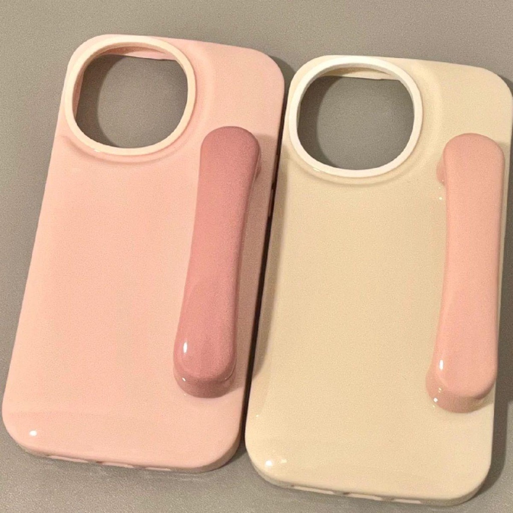 Ốp Điện Thoại Màu macaron Có Tay Cầm Cho iPhone 14 13promax 12 / 11