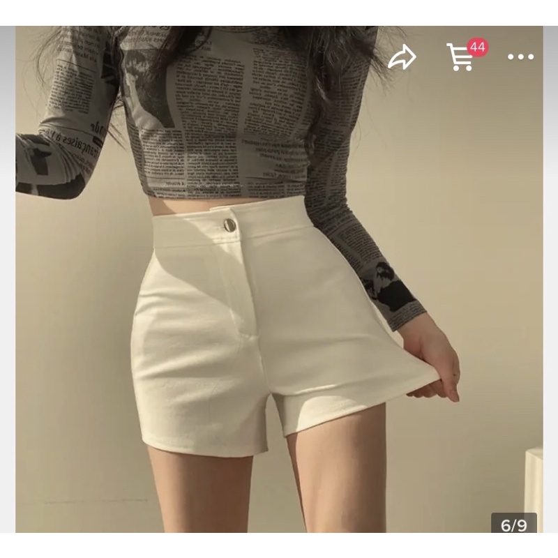 Quần short quần đùi lưng cao thời trang Hàn Quốc dễ phối đồ