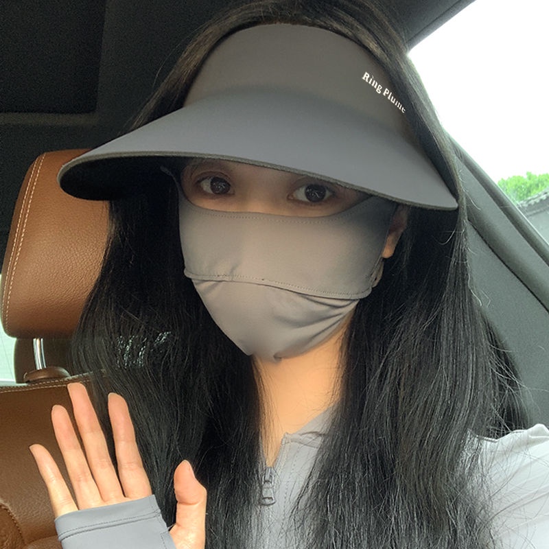 Phụ Kiện Đẹp Mắt Phụ Kiện] Mũ Lưỡi Trai Hở Chóp Che Nắng Mặt Bằng Lụa Băng Thoáng Khí Thể Thao Ngoài Trời Cho Nam Và Nữ