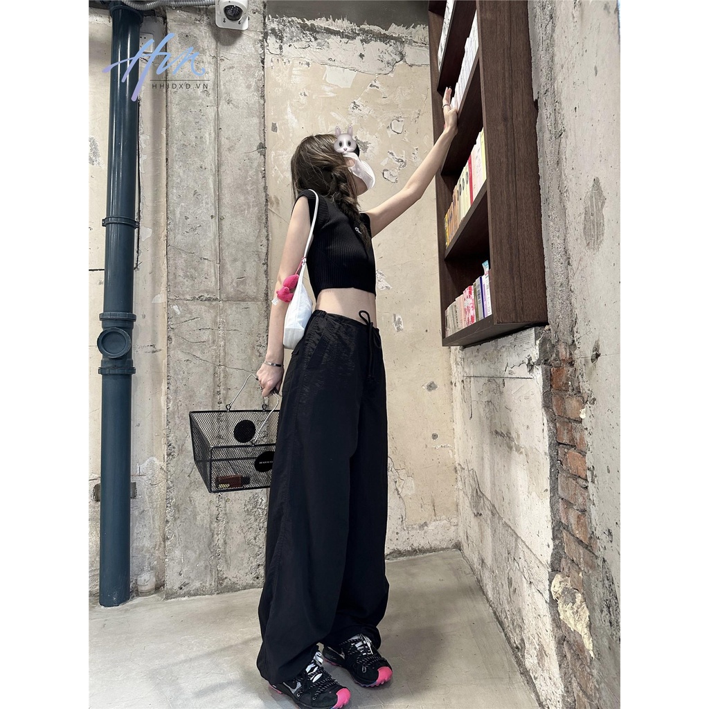Quần Dù Ống Rộng Mau Khô Thời Trang Mùa Hè