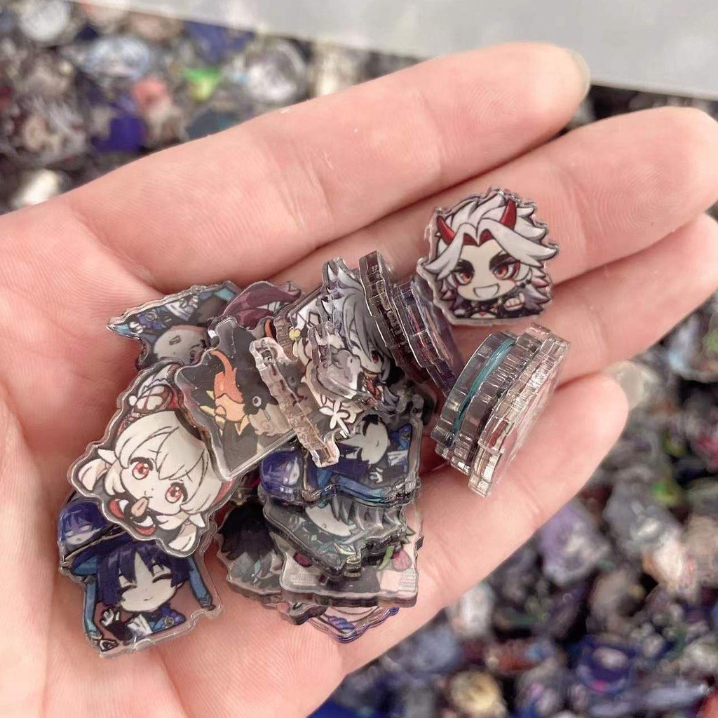 Yuanshen Merchandise Phụ Kiện Miếng Vá Acrylic Họa Tiết Hoạt Hình Chất Lượng Cao Sáng Tạo Wanye Óc Chó