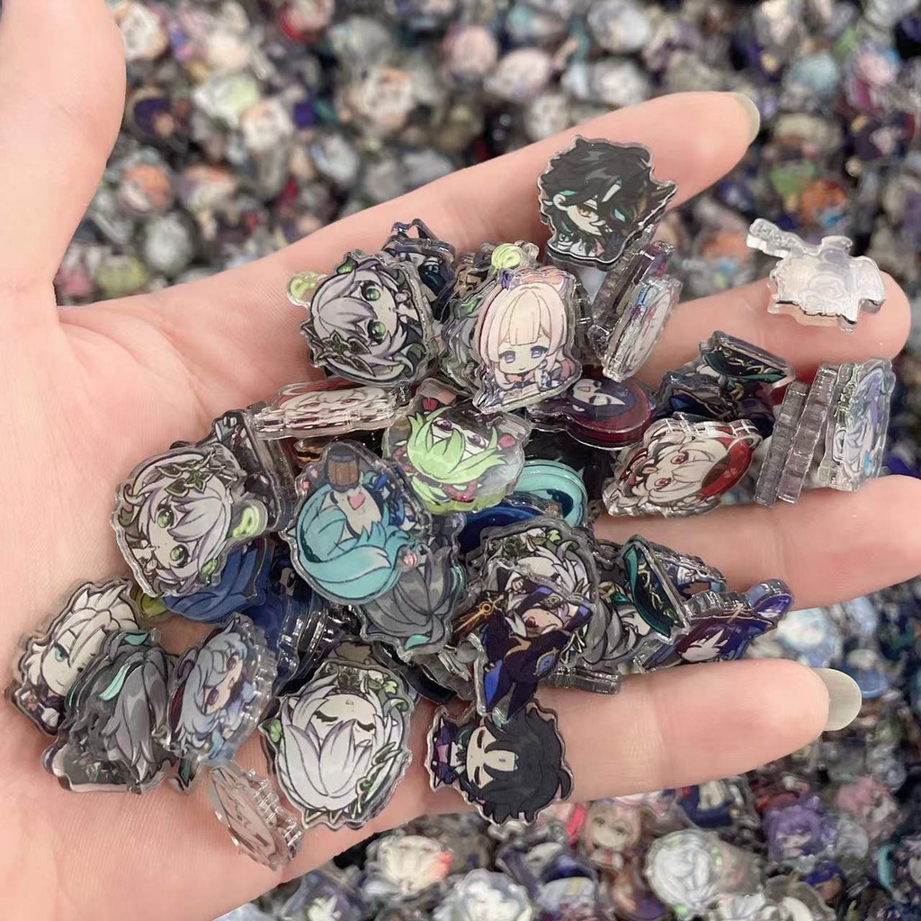 Yuanshen Merchandise Phụ Kiện Miếng Vá Acrylic Họa Tiết Hoạt Hình Chất Lượng Cao Sáng Tạo Wanye Óc Chó