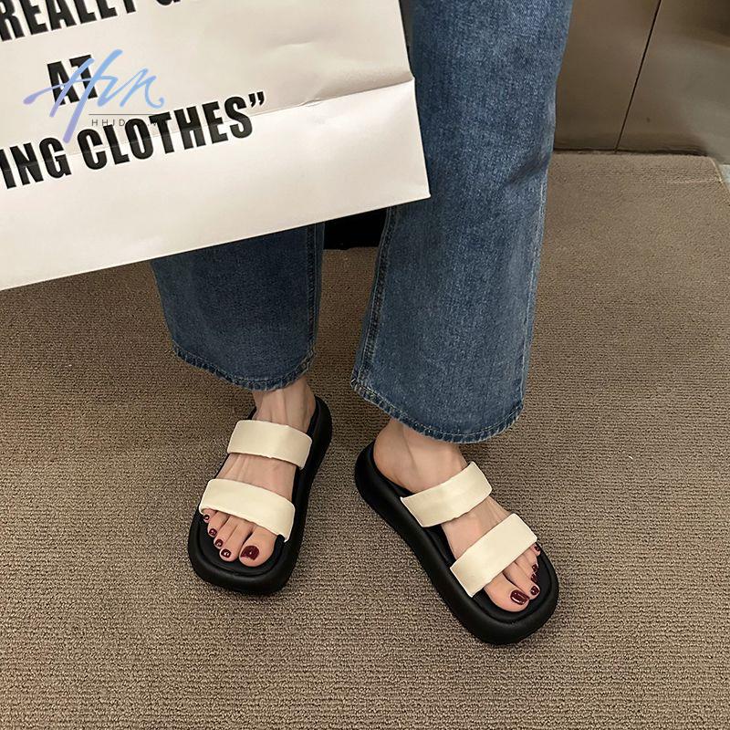 Dép Quai Ngang Đế Dày Thời Trang Mùa Hè Hàn Quốc 2023 Dành Cho Nữ