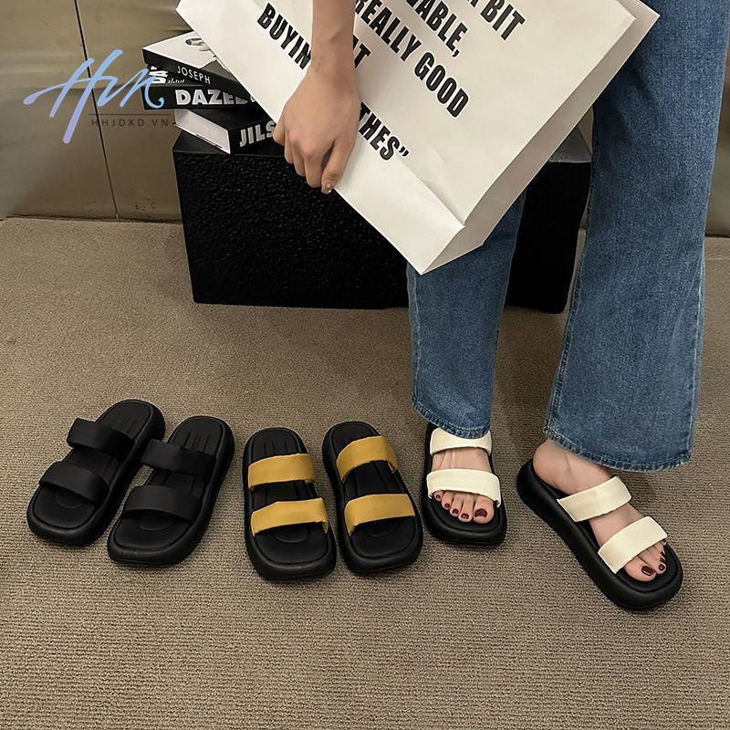 Dép Quai Ngang Đế Dày Thời Trang Mùa Hè Hàn Quốc 2023 Dành Cho Nữ