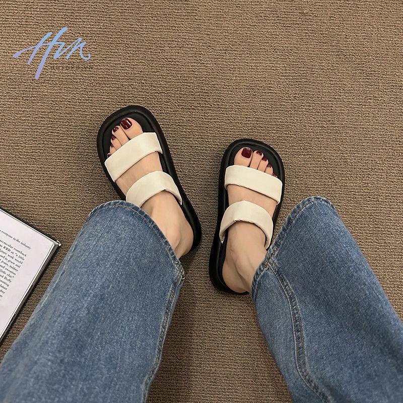 Dép Quai Ngang Đế Dày Thời Trang Mùa Hè Hàn Quốc 2023 Dành Cho Nữ