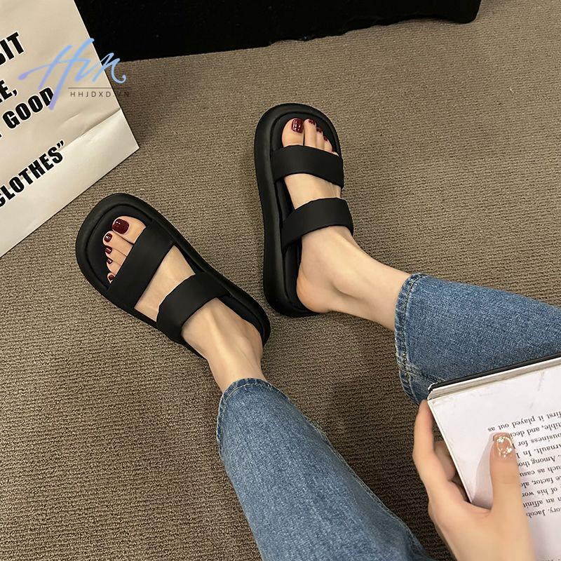 Dép Quai Ngang Đế Dày Thời Trang Mùa Hè Hàn Quốc 2023 Dành Cho Nữ