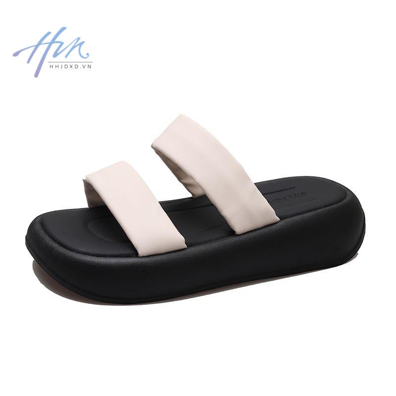 Dép Quai Ngang Đế Dày Thời Trang Mùa Hè Hàn Quốc 2023 Dành Cho Nữ