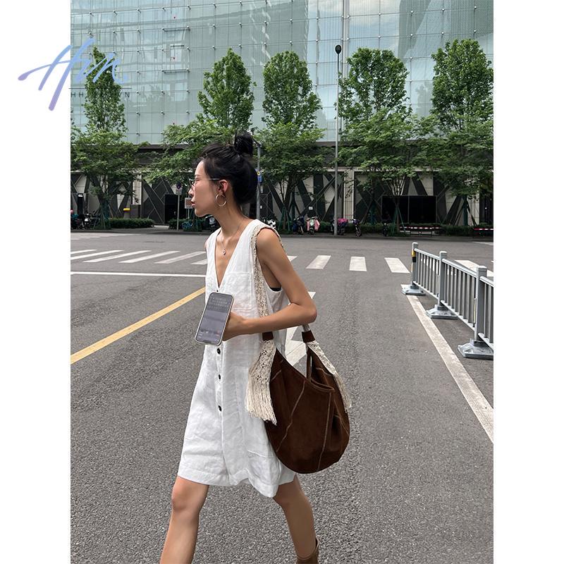 Áo Liền Quần Mỏng Mùa Hè 2023 Không Tay Cổ Chữ v Sang Trọng Cao Cấp Cho Nữ