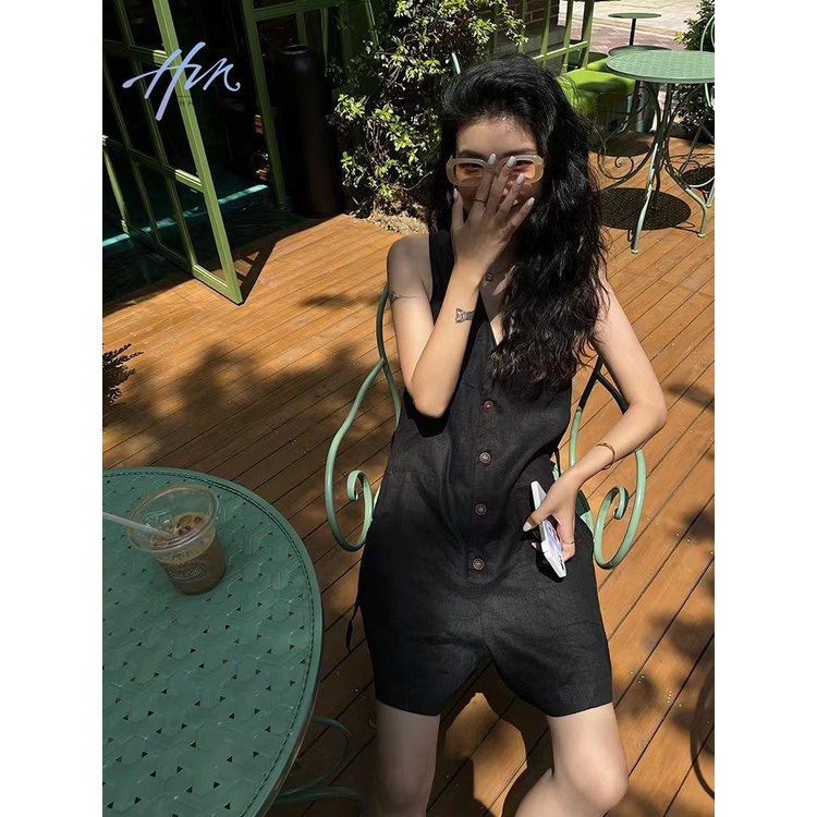 Áo Liền Quần Mỏng Mùa Hè 2023 Không Tay Cổ Chữ v Sang Trọng Cao Cấp Cho Nữ
