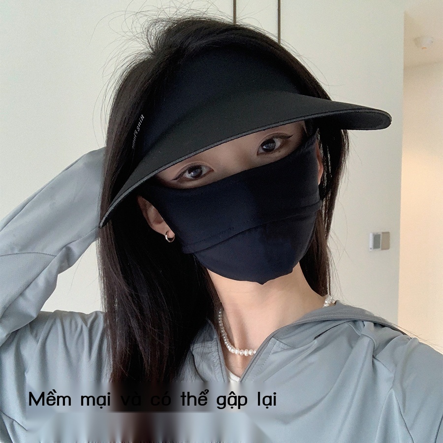 Phụ Kiện Đẹp Mắt Phụ Kiện] Mũ Lưỡi Trai Hở Chóp Che Nắng Mặt Bằng Lụa Băng Thoáng Khí Thể Thao Ngoài Trời Cho Nam Và Nữ