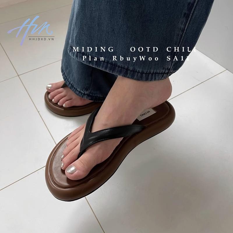 Dép Xỏ Ngón Đế Dày Thoải Mái Thời Trang Mùa Hè Hàn Quốc 2023