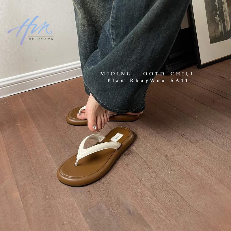 Dép Xỏ Ngón Đế Dày Thoải Mái Thời Trang Mùa Hè Hàn Quốc 2023