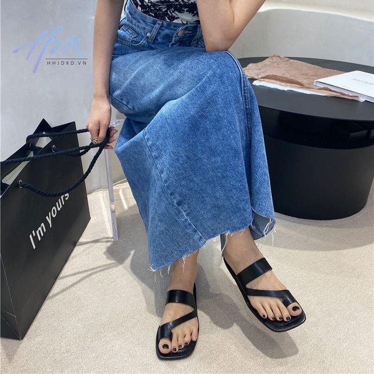 Dép Sandal Đế Phẳng Mùa Hè 2023 Phong Cách Hàn Quốc Cổ Điển Hợp Thời Trang Cho Nữ