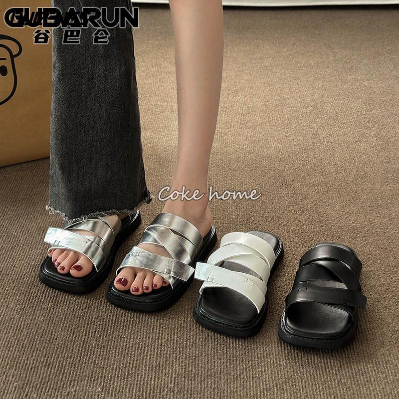 One Dép Quai Chéo Đế Dày Phong Cách Hàn Quốc Thời Trang Mùa Hè 2023 Cho Nữ