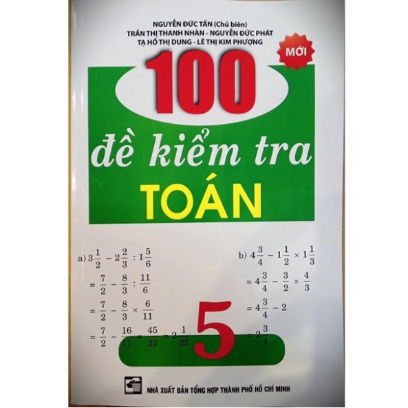 Sách 100 Đề Kiểm Tra Toán Lớp 5