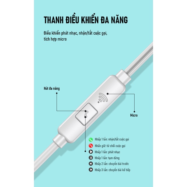 Tai Nghe Dây ROBOT RE801 In-Ear Âm Thanh Sắt Nét - Chính Hãng