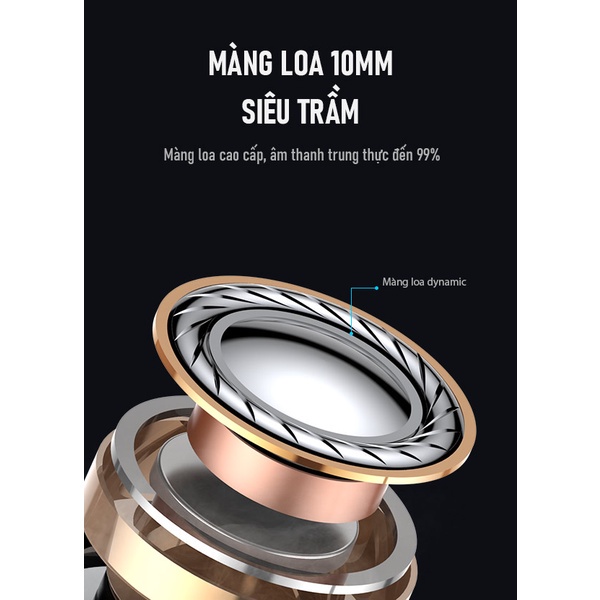 Tai Nghe Dây ROBOT RE801 In-Ear Âm Thanh Sắt Nét - Chính Hãng