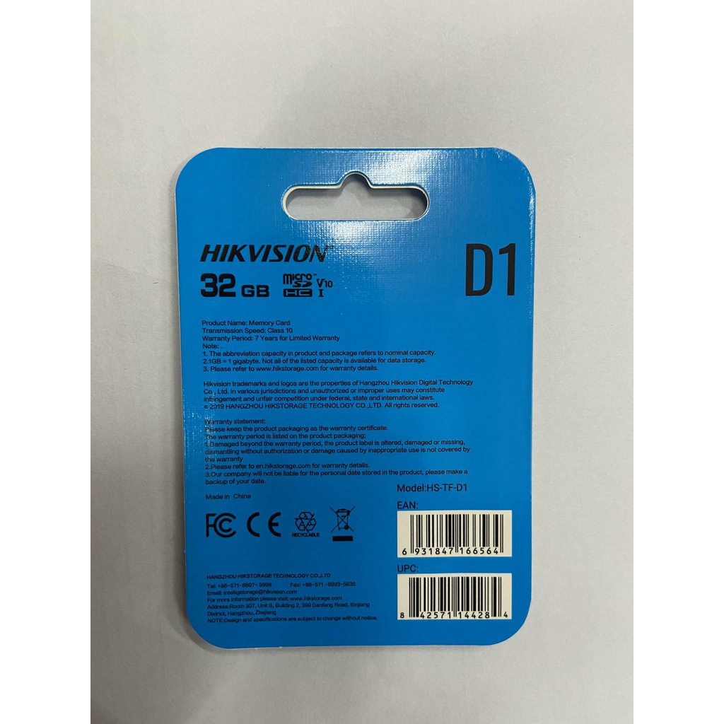 Thẻ nhớ microSDHC Hikvision 32GB/64GB Class 10  Chính Hãng