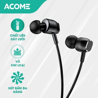 Tai Nghe Nhét Tai ACOME AW03 Jack cắm 3.5mm - Âm Thanh Sắc Nét - Âm Bass Mạnh Mẽ - HÀNG CHÍNH HÃNG