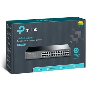 TP-Link Switch Gigabit 24 cổng 10/100/1000Mbps Gắn tủ/ Để bàn -TL-SG1024D - Hàng Chính Hãng