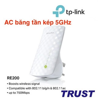 [Mã 99ELHA giảm 7% đơn 300K] TP-Link AC 750Mbps Bộ mở rộng sóng Wifi Tăng cường vùng phủ Wifi - RE200 - Hàng Chính Hãng