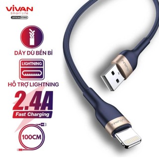 Cáp sạc nhanh/type-c/micro vivan dây cáp dù tương thích với các dòng android/ios-bảo hành 12 tháng 1 đổi 1