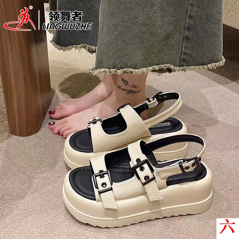 Giày Sandal Thể Thao Đế Dày Phong Cách Harajuku Mẫu Mới 2023 Dễ Phối Đồ