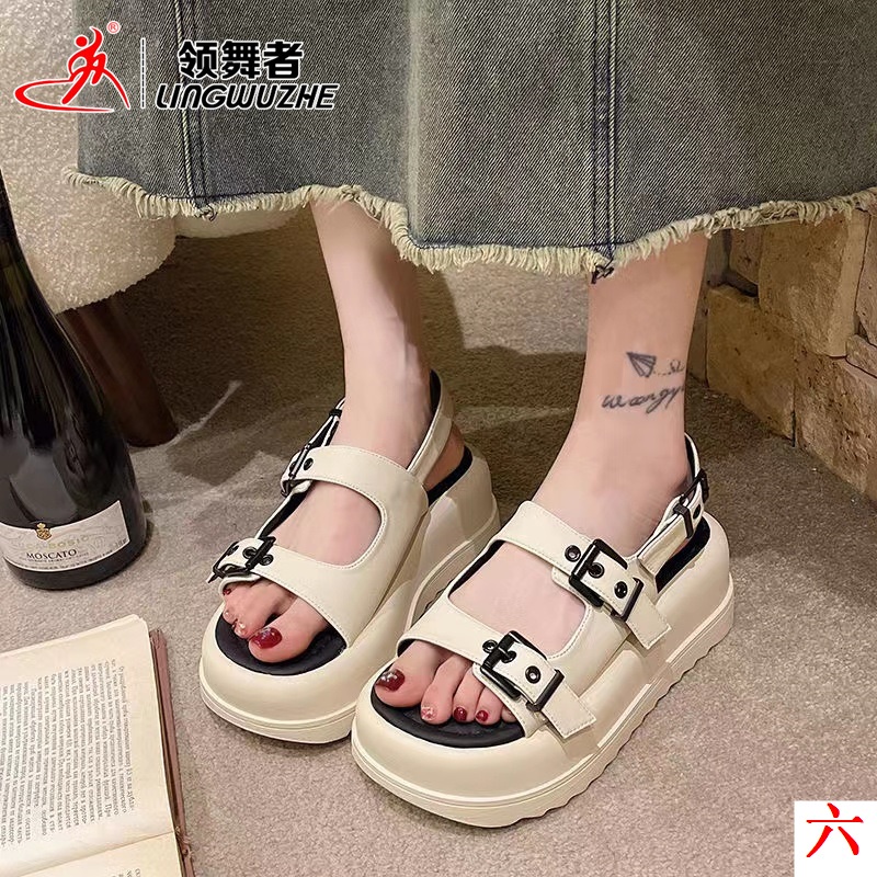 Giày Sandal Thể Thao Đế Dày Phong Cách Harajuku Mẫu Mới 2023 Dễ Phối Đồ
