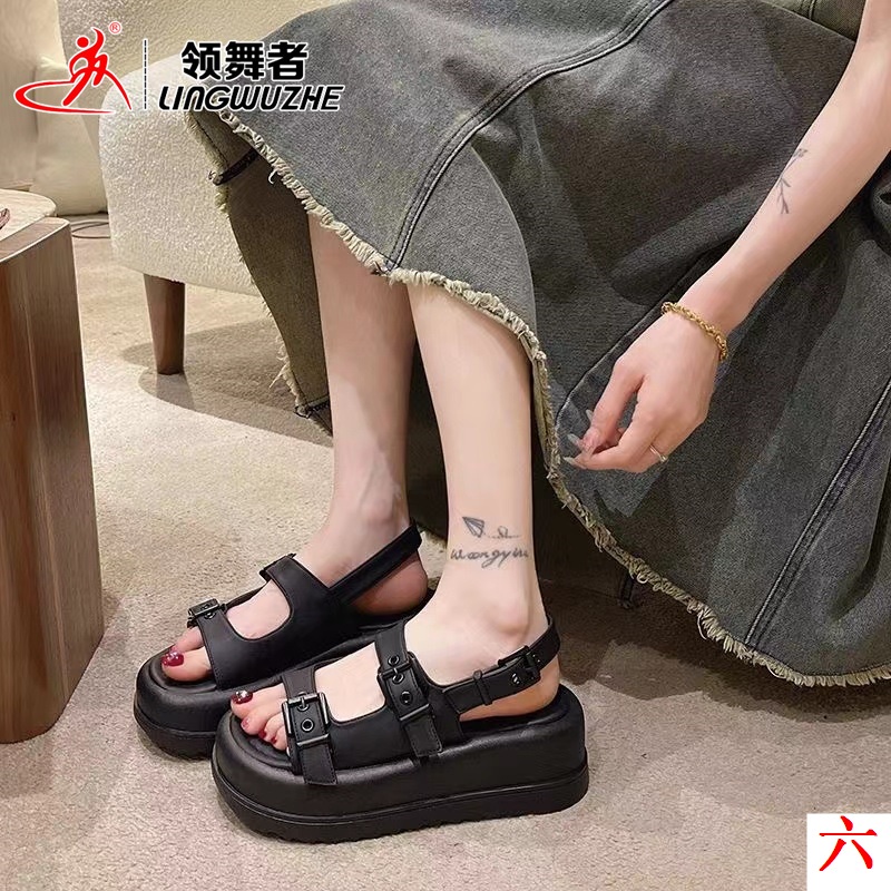 Giày Sandal Thể Thao Đế Dày Phong Cách Harajuku Mẫu Mới 2023 Dễ Phối Đồ