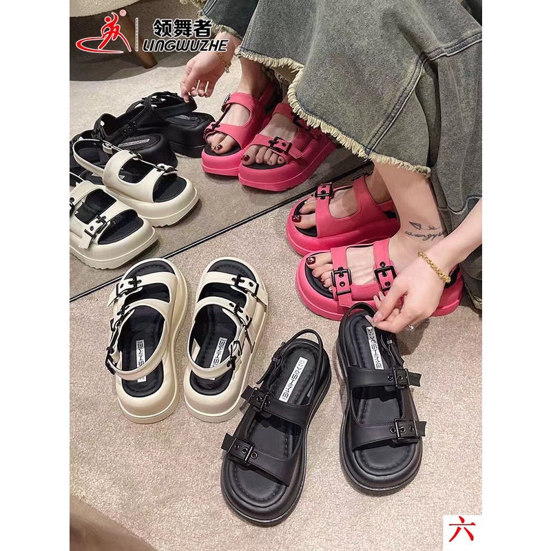 Giày Sandal Thể Thao Đế Dày Phong Cách Harajuku Mẫu Mới 2023 Dễ Phối Đồ