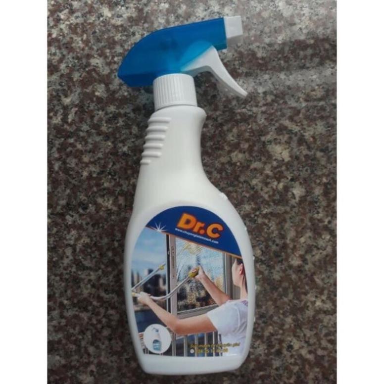 Nước lau kính siêu sạch, làm sáng bóng các bề, ngăn đọng hơi nước, Dr.C, Chính hãng, chai 500 ml