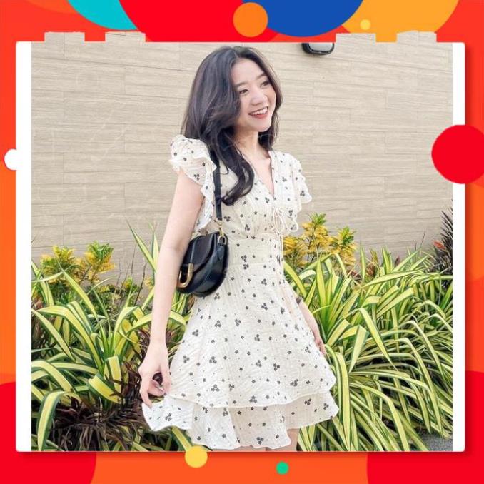 Đầm Công Chúa Cao Cấp Thiết Kế Hoa Nhí Cực Xinh Phối Tay Cánh Tiên Siêu Hot Va05 Thời Trang Hè