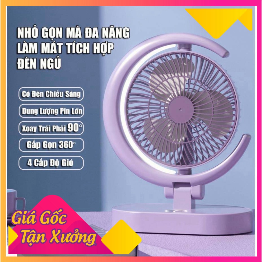 Quạt Tích Điện Cao Cấp Để Bàn - Quạt Tích Điện Đa Năng Pin Trâu Duy Trì 6 - 8 Giờ