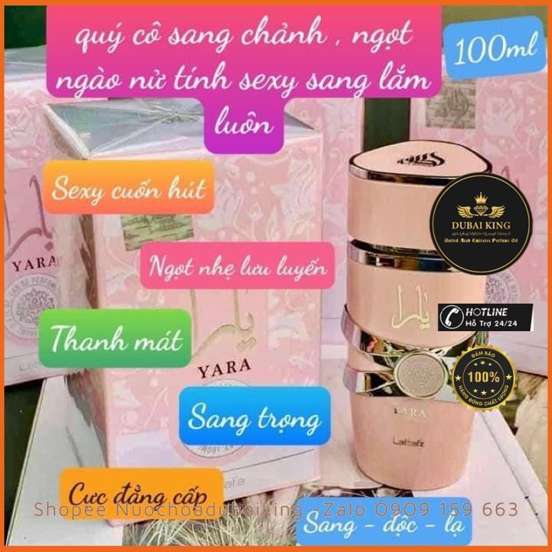 Nước Hoa Dubai YARA Lattafa 100ML - DỊU DÀNG - NHẸ NHÀNG - NỮ TÍNH